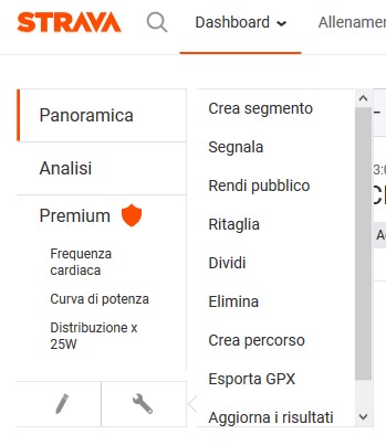 funzioni editor strava