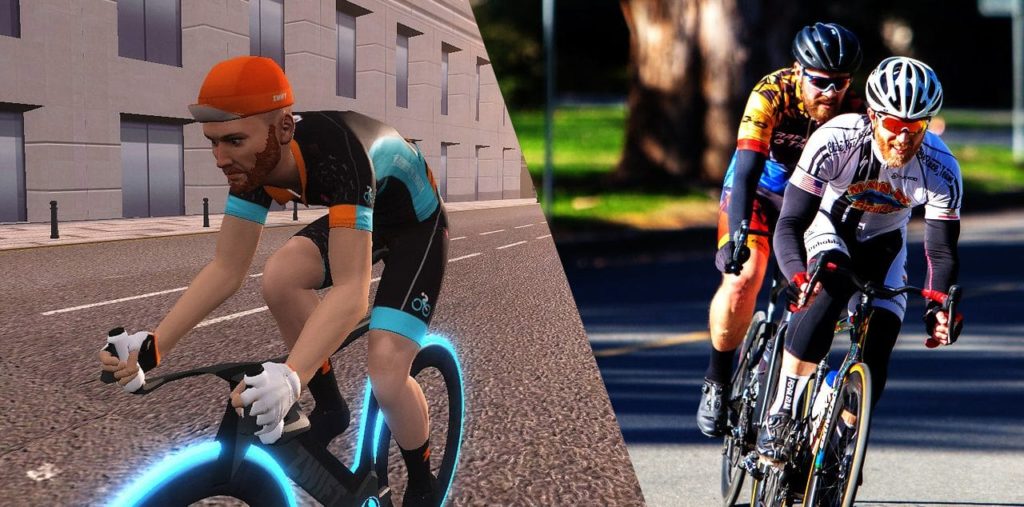 Comparazione gara criterium Zwift vs Outdoor