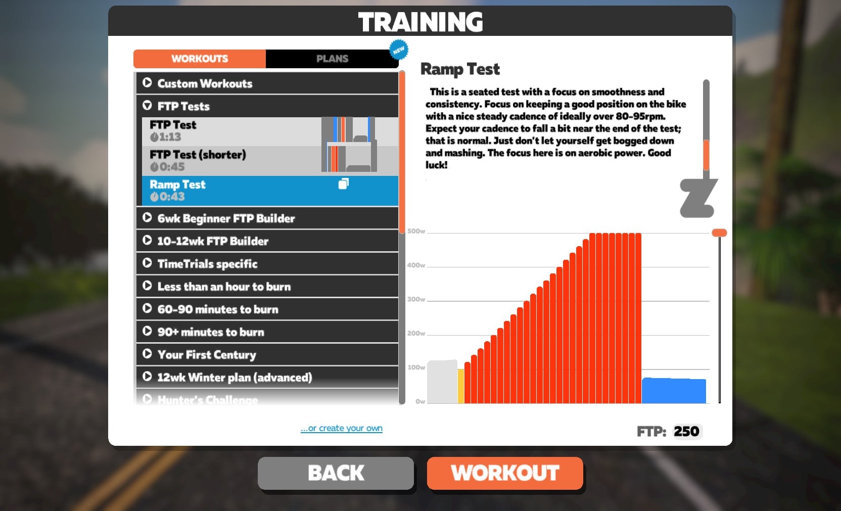 Il nuovo test FTP incrementale di Zwift
