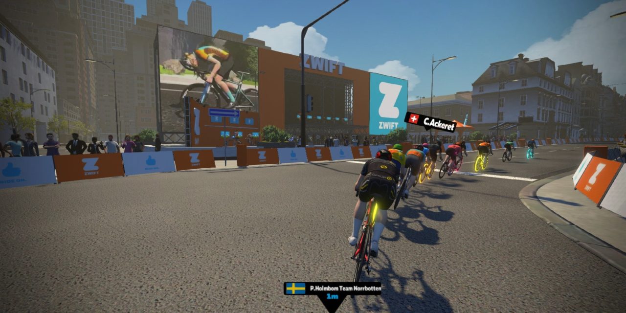 La scia in Zwift