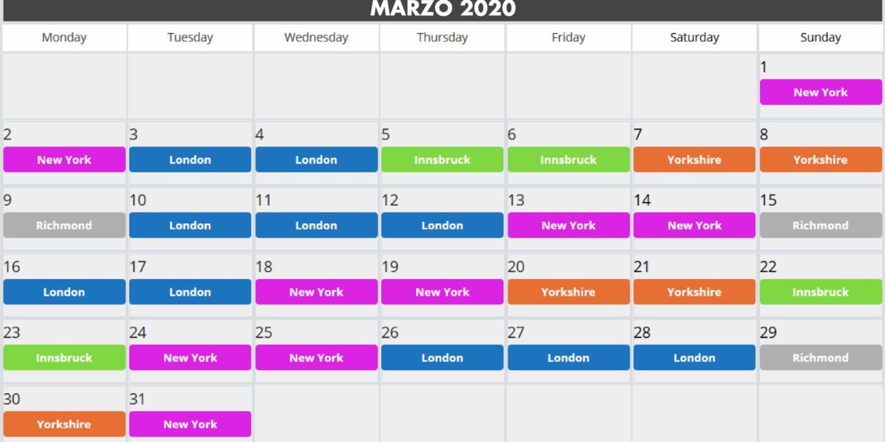 Calendario guest world zwift: marzo 2020
