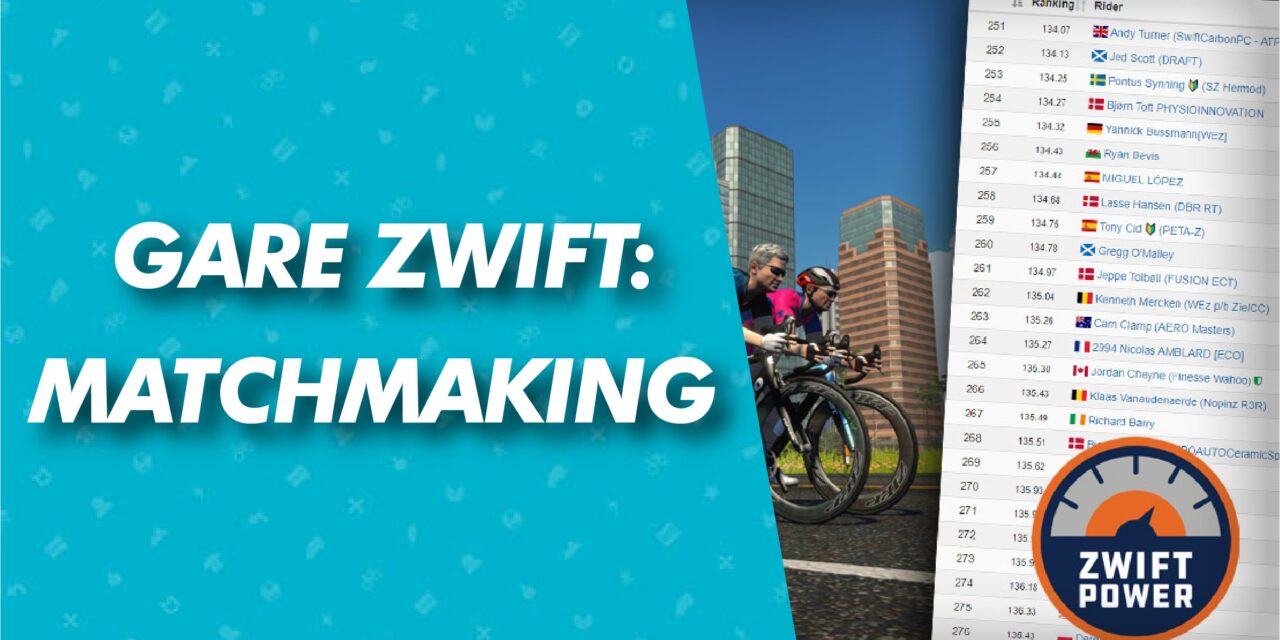 Matchmaking: rivoluzionare le gare in zwift