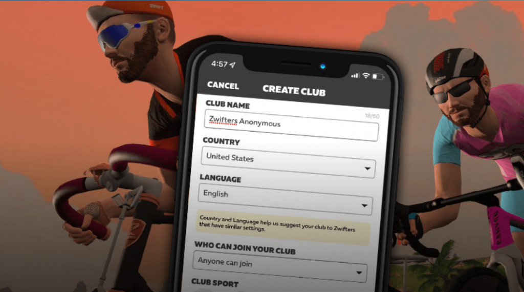 COME CREARE UN CLUB IN ZWIFT